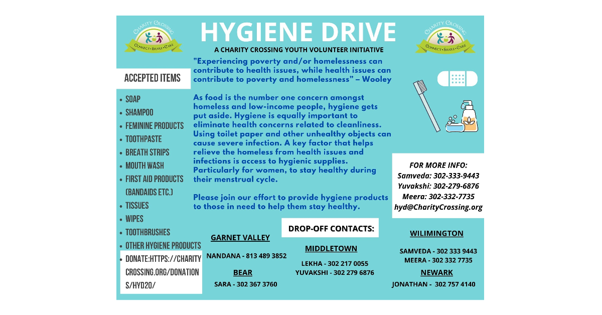 Hygiene Drive 2020 Charity Crossing