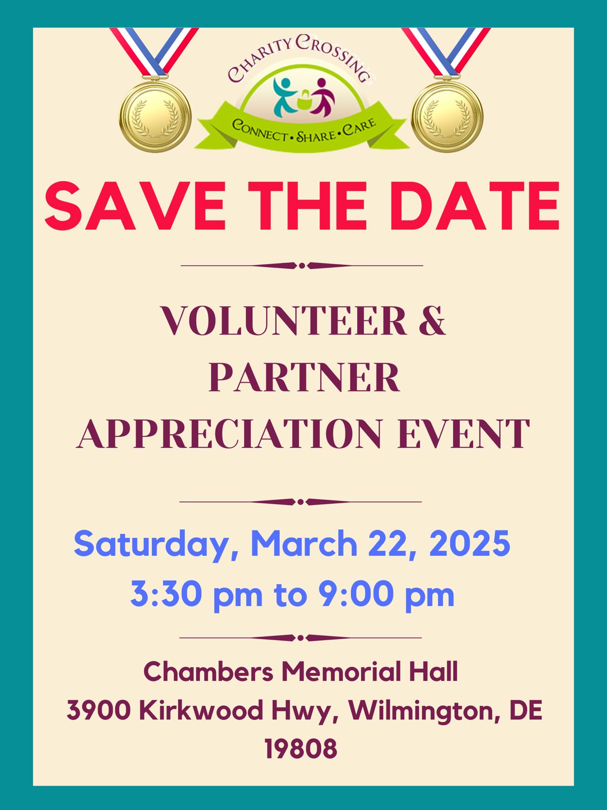 Volunteer Appreciation Event Save the Date Flyer