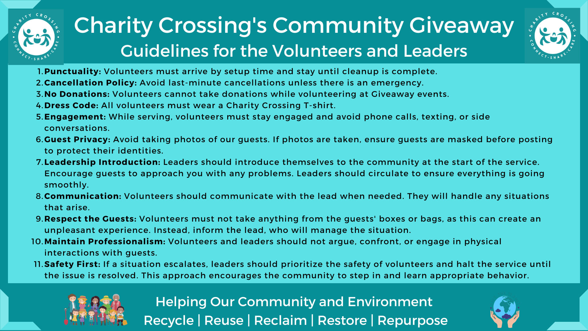 Guidelines for the Volunteers